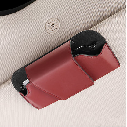 Universal Auto Sun Visor Glasses Box Clip, Magnetic Car Sunglasses Holder Case, Eyeglasses Storage Fastener