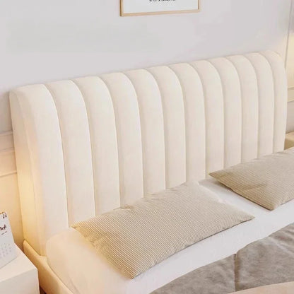 Luxury Velvet Bed Headboard Cover, All Inclusive Soft Thick Dust Protector, Solid Color Bedside Back Panel for Home Room