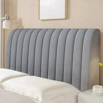 Luxury Velvet Bed Headboard Cover All Inclusive Soft Thick Dust Protector Solid Color Bedside Back  7