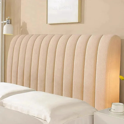 Luxury Velvet Bed Headboard Cover All Inclusive Soft Thick Dust Protector Solid Color Bedside Back  9
