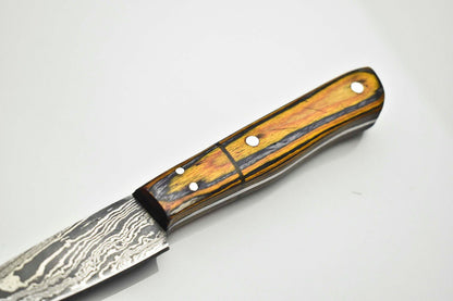 Luxury Damascus Steel Fillet Knife  Handmade 12Inch Chef Knife With Pakka Wood Grip 1