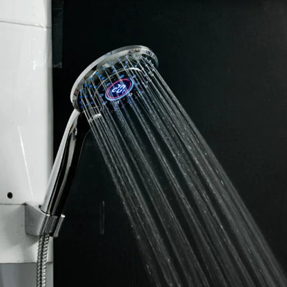 Temperature Control Shower, LED Shower Head Digital, 3 Spraying Mode, Water Saving Shower Filter, Bathroom Accessories