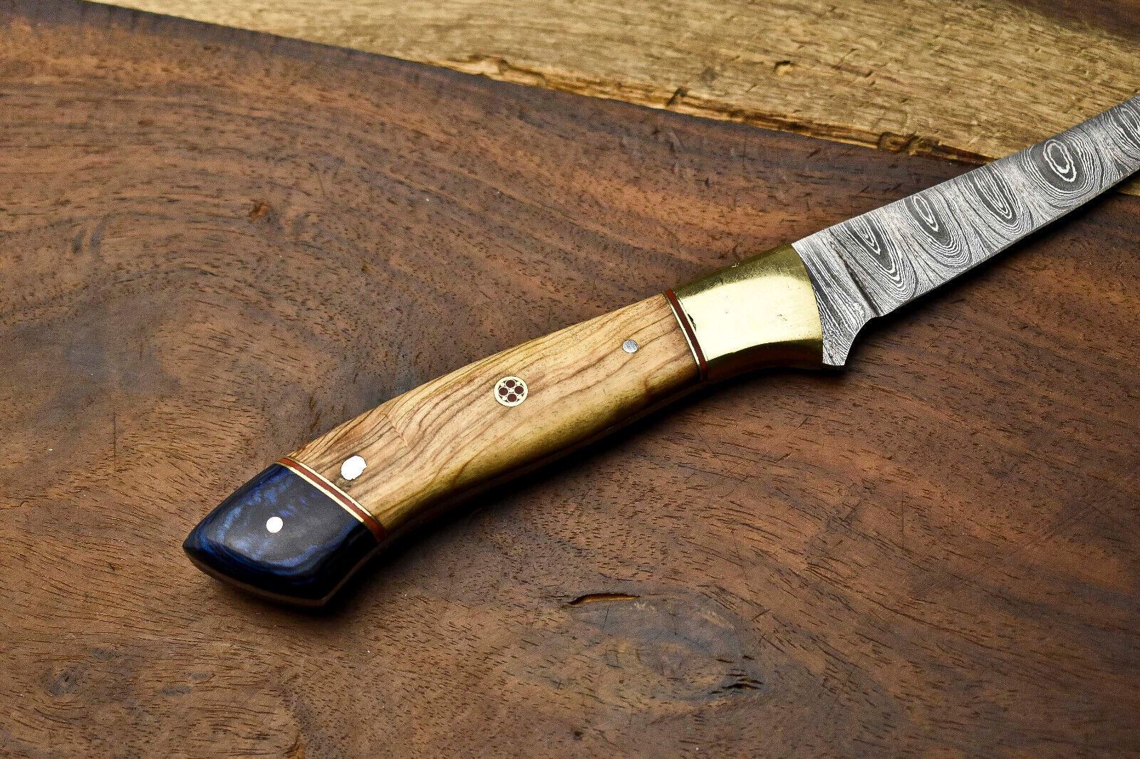 Artisan Damascus Fillet Knife  Hand Forged Chef Knife For Kitchen Or Outdoor Use 3