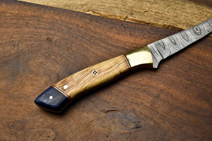 Artisan Damascus Fillet Knife  Hand Forged Chef Knife For Kitchen Or Outdoor Use 3