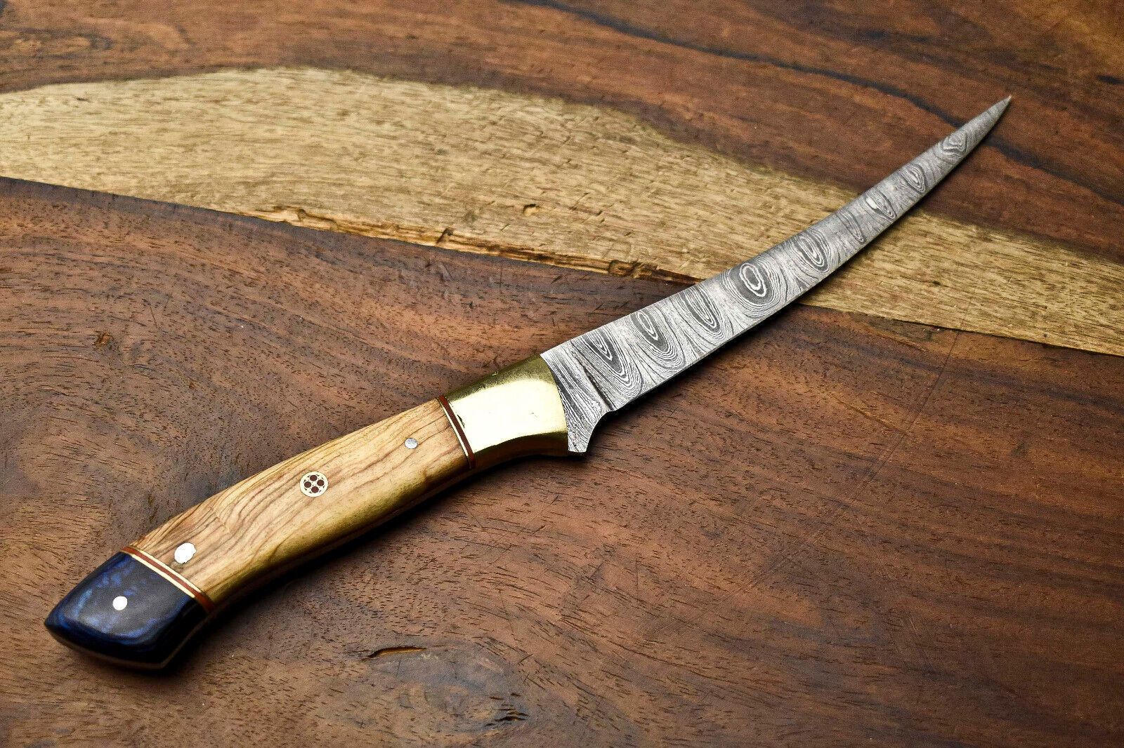 Artisan Damascus Fillet Knife  Hand Forged Chef Knife For Kitchen Or Outdoor Use 1