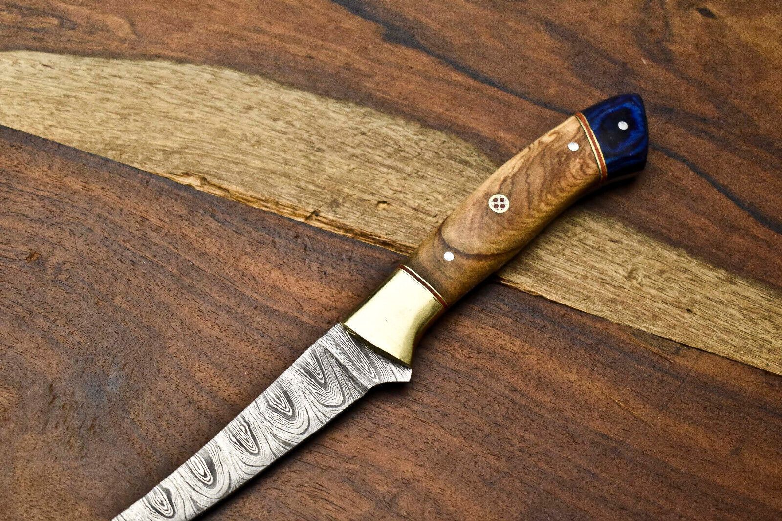 Artisan Damascus Fillet Knife  Hand Forged Chef Knife For Kitchen Or Outdoor Use 2