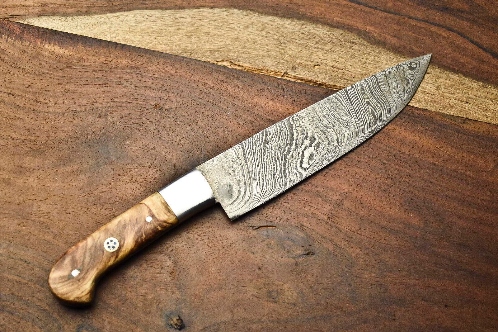 Master Forged Damascus Fillet Knife  512Layer Blade With Polished Wooden Handle 2