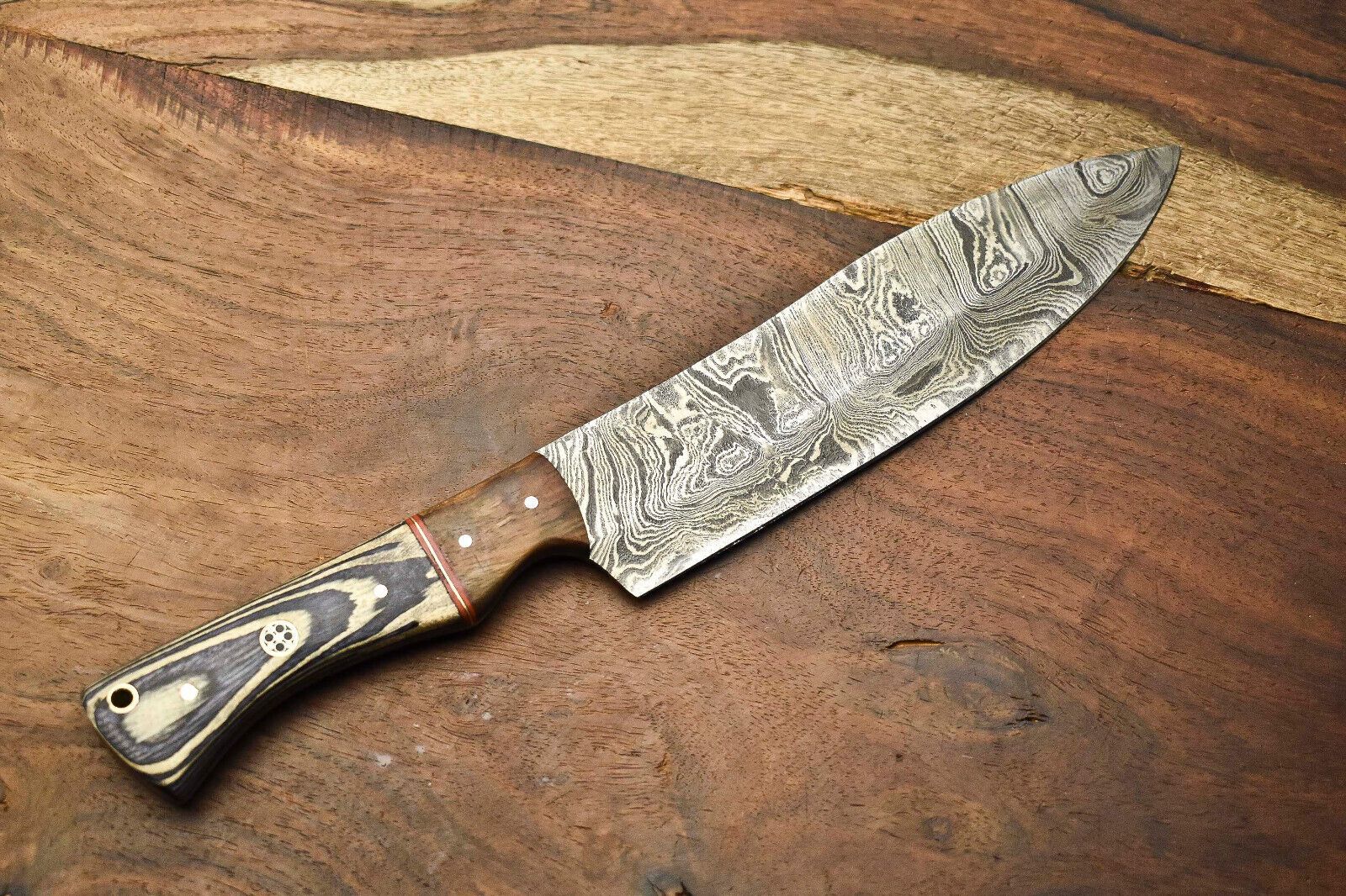 Hand Forged Damascus Knife  Fillet  Chef Knife With Ergonomic Handle Design 2