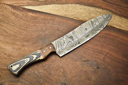 Hand Forged Damascus Knife  Fillet  Chef Knife With Ergonomic Handle Design 2