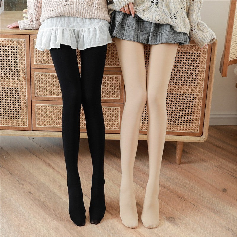 Velvet Winter Tights for Women, Opaque Black Pantyhose, Girls White Dance Tights, Lolita Stockings