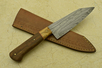 Premium Damascus Fillet Knife  Handmade 512Layer Blade With Beautiful Wooden Handle 2