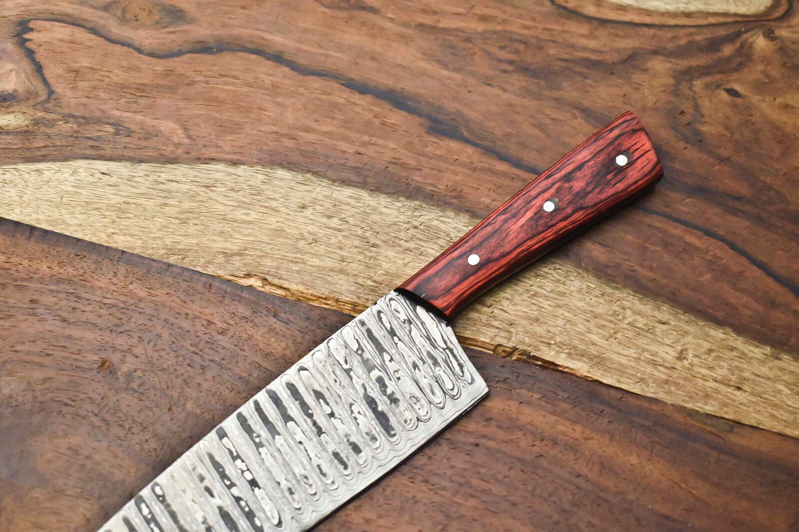 Hand Forged Damascus Steel Knife  12 Full Tang Fillet Knife For Kitchen  Outdoor Use 1
