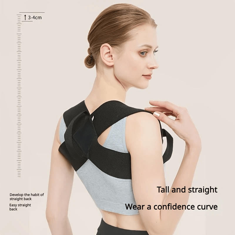Clavicle Spine Support Brace, Adjustable Back Shoulder Posture Corrector Belt, Upper Back Neck Brace for Posture
