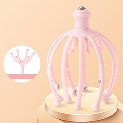 Head Massager for Deep Relaxation, 18 Finger Scalp Massager, Handheld Massage Tool, Stress Relief, Hair Stimulation