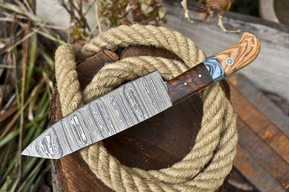 Razor Sharp Damascus Fillet Knife  Handmade Forged Chef Knife For Precision Cutting 3