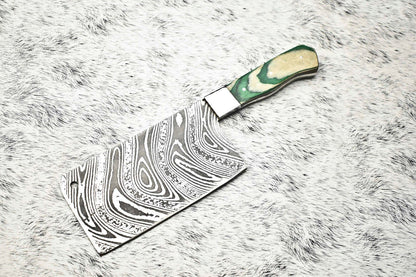 Damascus Chef Knife | Handmade Fillet Knife with 4mm Thick Forged Blade