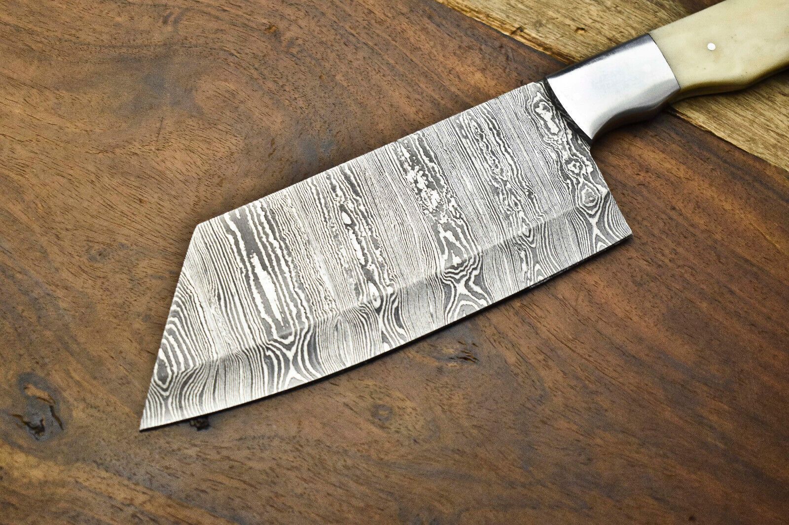 Custom Forged Damascus Fillet Knife  Full Tang 12 Chef Knife For Kitchen Or Fishing 2
