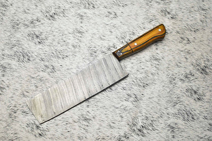 Authentic Forged Damascus Chef Knife | Handmade Fillet Knife with Premium Wood Handle