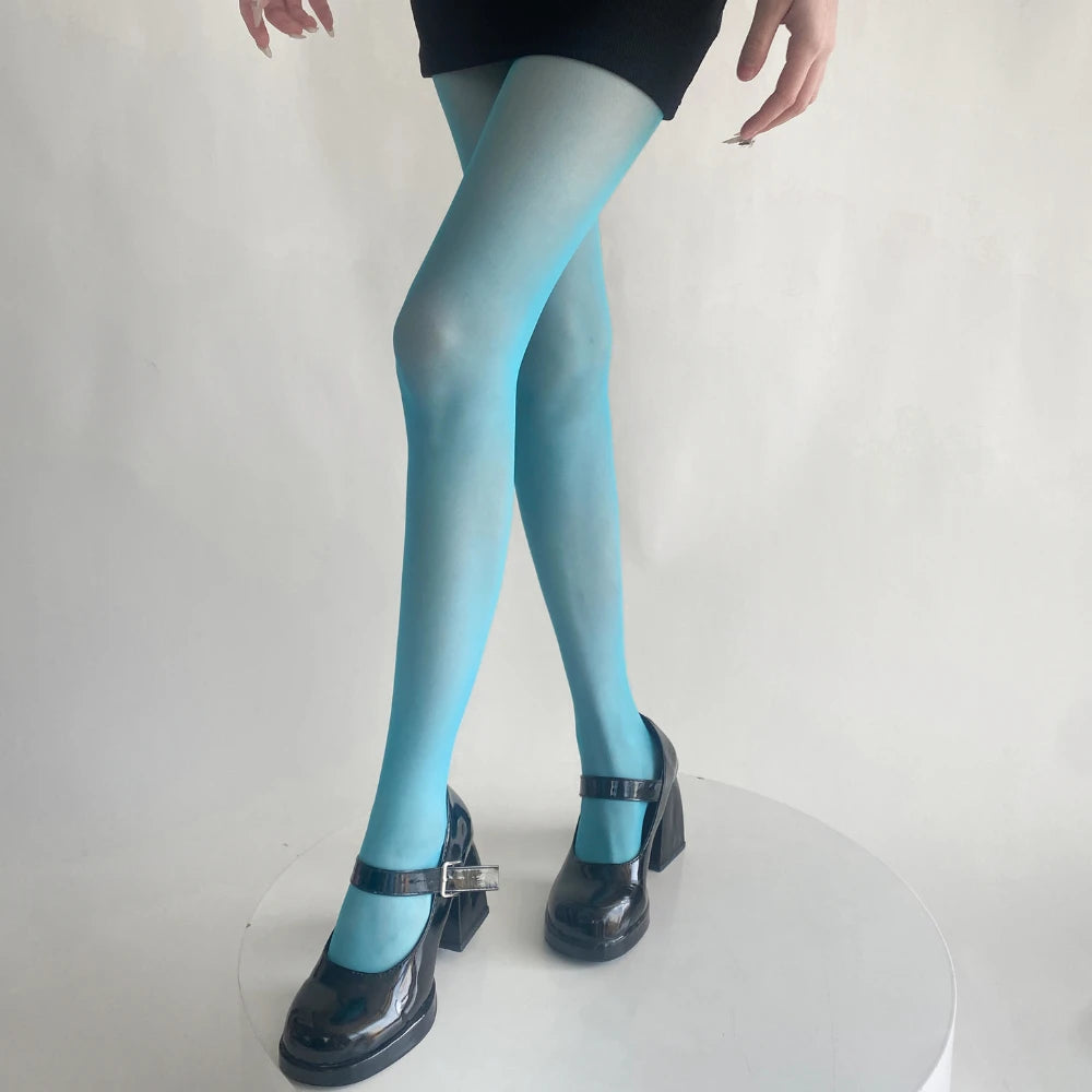 Velvet Touch Thigh High Stockings, Ultra Thin Nylon Tights for Women, Sexy Body Hosiery, Pantyhoses