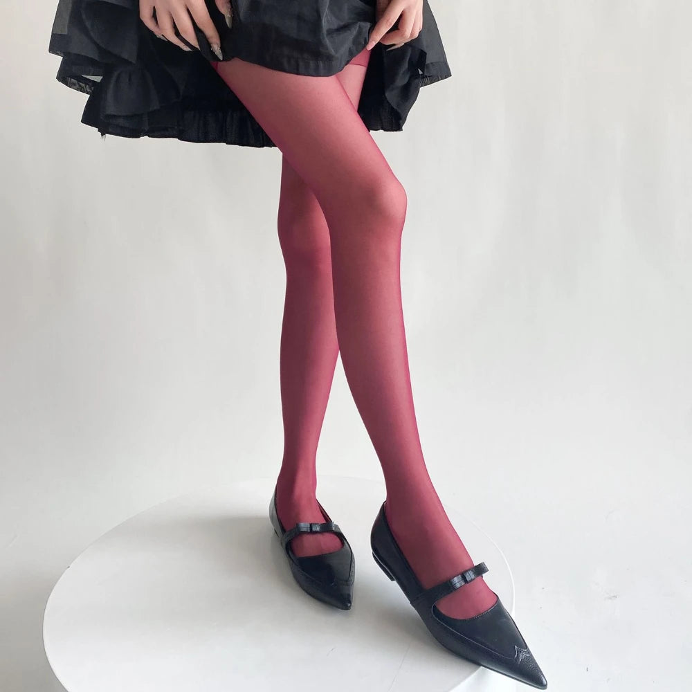 Velvet Touch Thigh High Stockings Ultra Thin Nylon Tights For Women Sexy Body Hosiery Pantyhoses 5