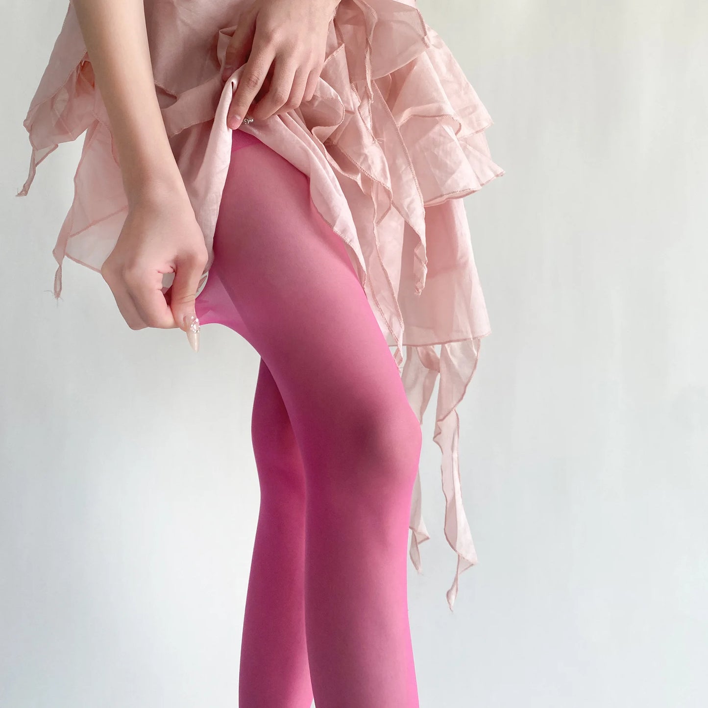 Velvet Touch Thigh High Stockings Ultra Thin Nylon Tights For Women Sexy Body Hosiery Pantyhoses 14