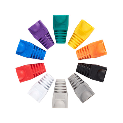 Ethernet Network Cable Connector Plug Cover, Mixed Color Strain Relief Boots