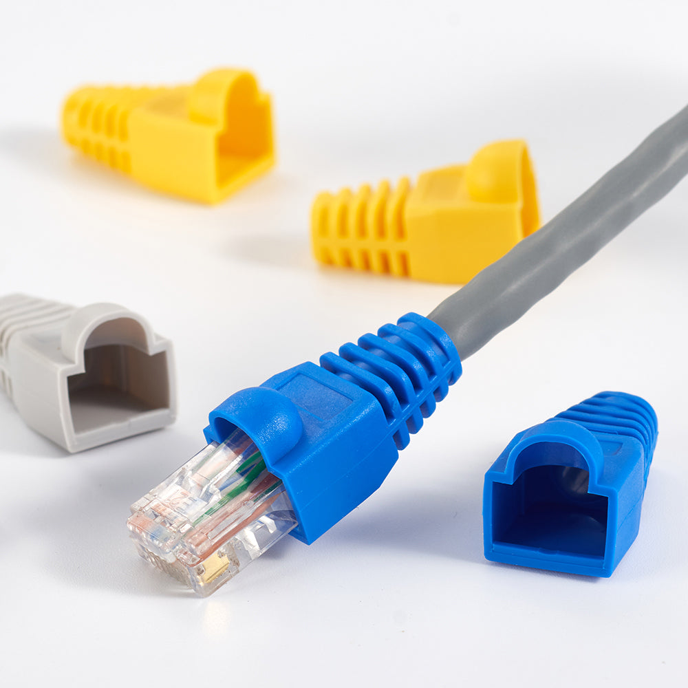 Ethernet Network Cable Connector Plug Cover, Mixed Color Strain Relief Boots