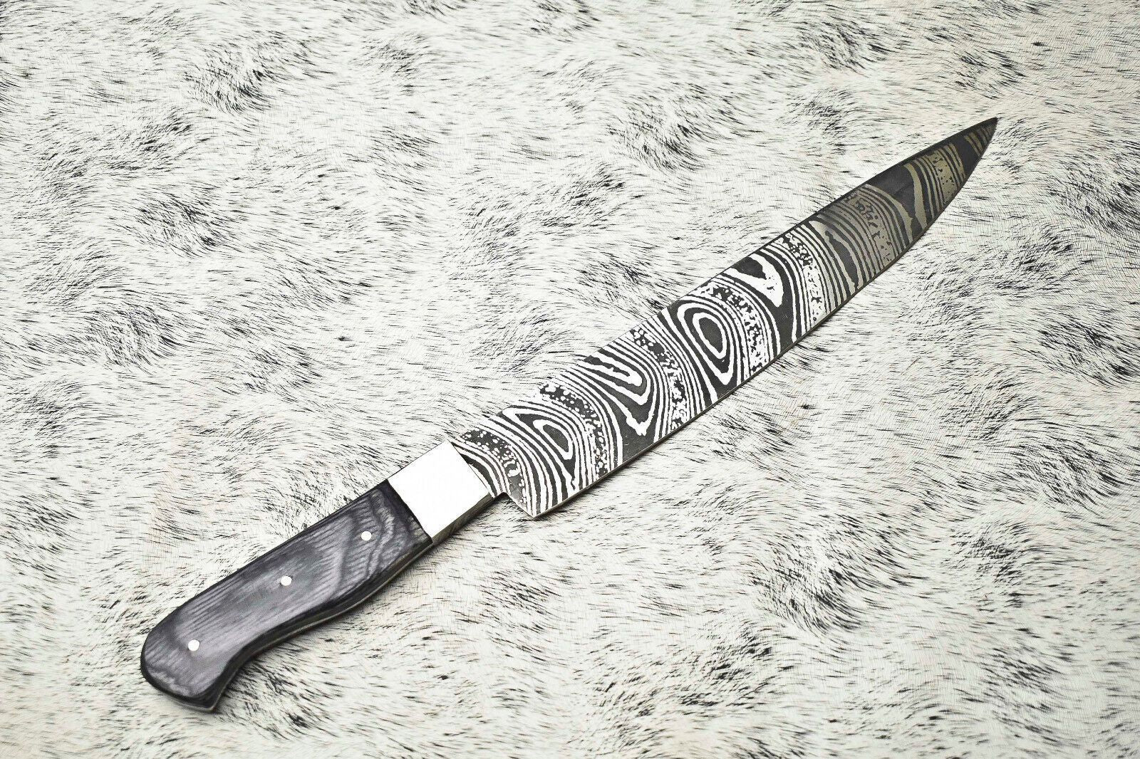 Mastercrafted Damascus Fillet Knife  Handmade Chef Knife With Stunning Blade Pattern 3