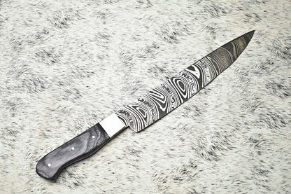 Mastercrafted Damascus Fillet Knife  Handmade Chef Knife With Stunning Blade Pattern 3
