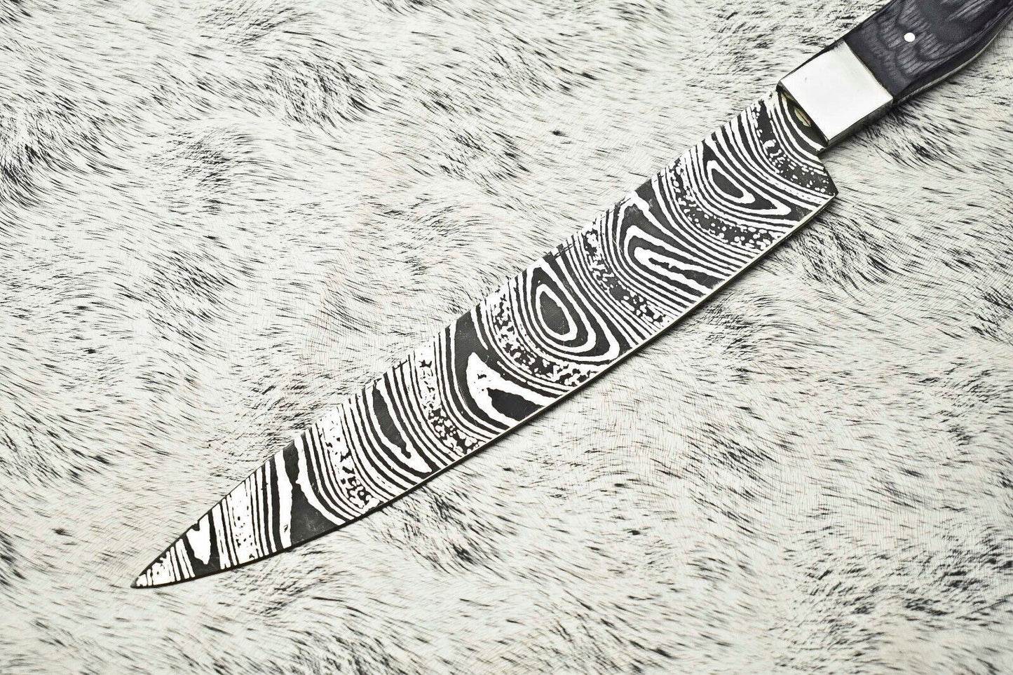 Mastercrafted Damascus Fillet Knife  Handmade Chef Knife With Stunning Blade Pattern 2