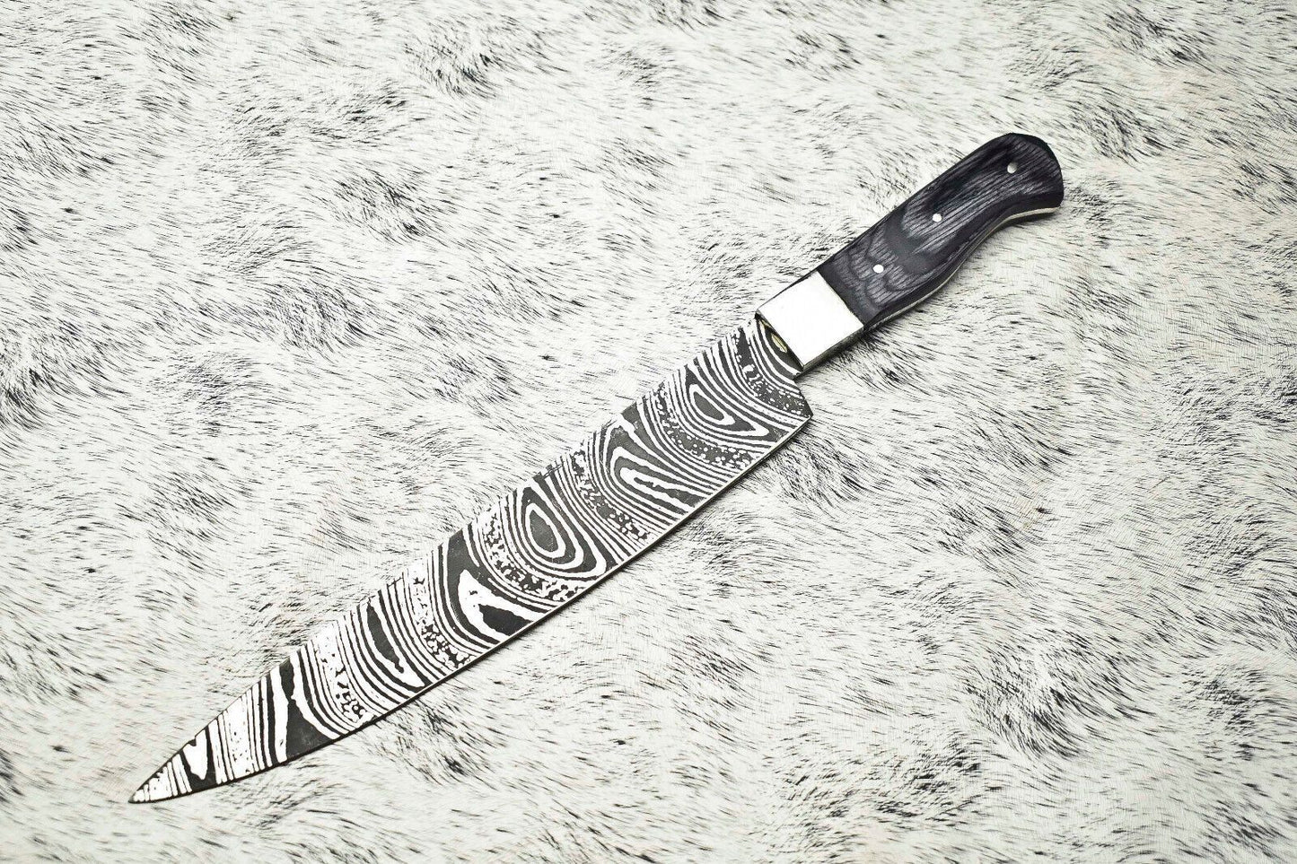 Mastercrafted Damascus Fillet Knife | Handmade Chef Knife with Stunning Blade Pattern