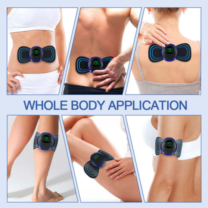 Mini Electric Neck Massager, Cervical Back Vertebra Massage Patch EMS, 8 Modes Neck Massage Device Muscle Relaxation