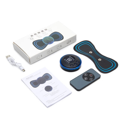 Mini Electric Neck Massager, Cervical Back Vertebra Massage Patch EMS, 8 Modes Neck Massage Device Muscle Relaxation