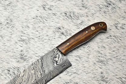 Damascus Fillet Knife  Handmade Chef Knife With Stunning Blade Pattern 1