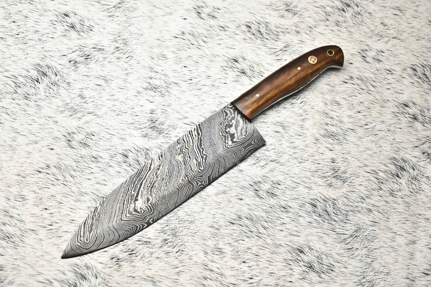 Damascus Fillet Knife | Handmade Chef Knife with Stunning Blade Pattern