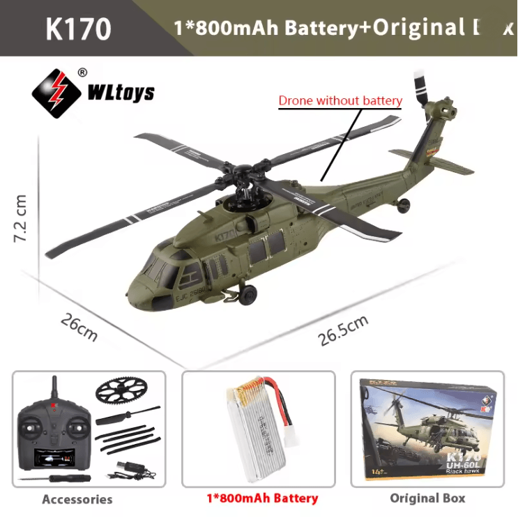 WLtoys K170 RC Helicopter With Optical Flow And Altitude Hold 3