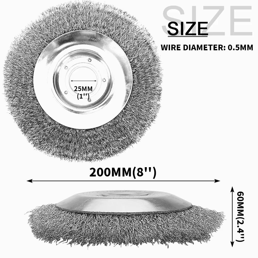 HeavyDuty Rotary Weed Brush  68 Inch Steel Wire Wheel For Landscaping  Garden Maintenance 9