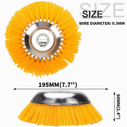 HeavyDuty Rotary Weed Brush  68 Inch Steel Wire Wheel For Landscaping  Garden Maintenance 11