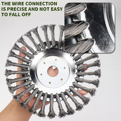 HeavyDuty Rotary Weed Brush  68 Inch Steel Wire Wheel For Landscaping  Garden Maintenance 1