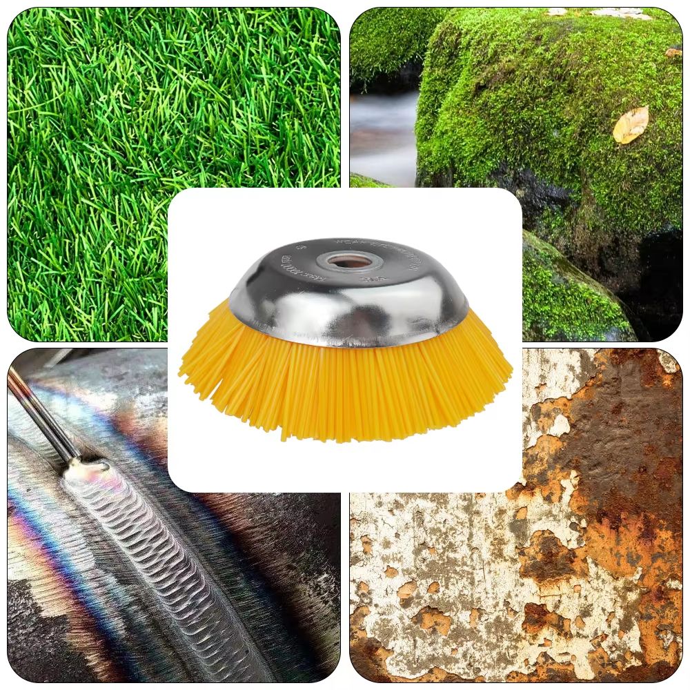 HeavyDuty Rotary Weed Brush  68 Inch Steel Wire Wheel For Landscaping  Garden Maintenance 4
