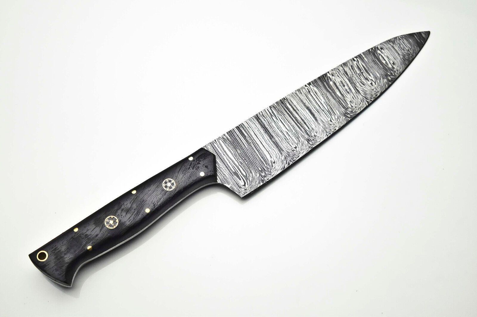 Artisan Forged Damascus Fillet Knife  Custom 12Inch Chef Knife With Pakka Wood Handle 3
