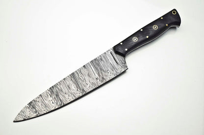 Artisan Forged Damascus Fillet Knife  Custom 12Inch Chef Knife With Pakka Wood Handle 2