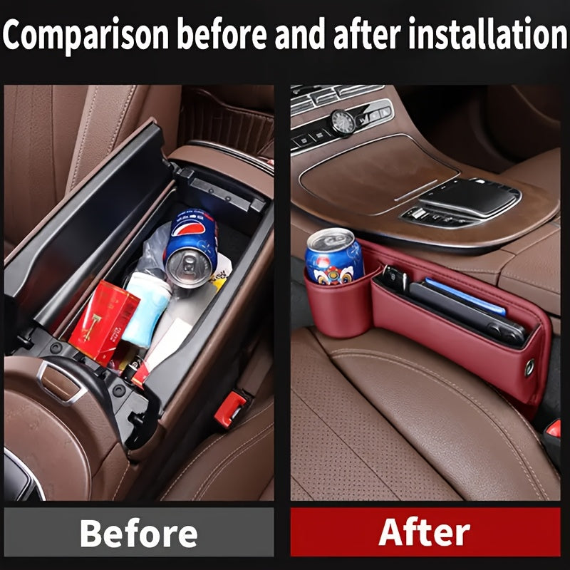 Multifunctional Car Storage Device, Seat Gap Storage Box, Car Seat Cushion, Universal Seat Gap Organizer
