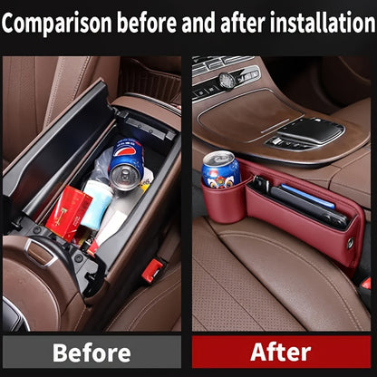 Multifunctional Car Storage Device, Seat Gap Storage Box, Car Seat Cushion, Universal Seat Gap Organizer