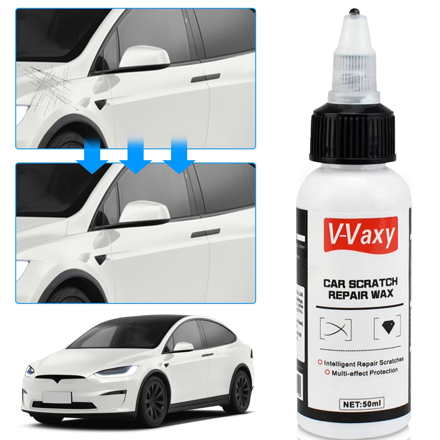VVaxy Car Scratch Remover Wax Polishing Compound Rust Cleaning Agent For Auto Paint And Wheel Hub R 3