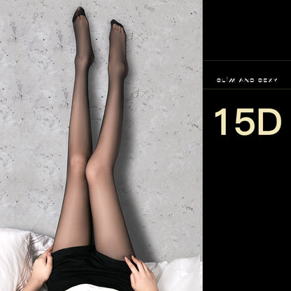 Ultra Thin Black Tights, Sheer Silk Pantyhose, Breathable Hosiery, Anti Hook Stockings