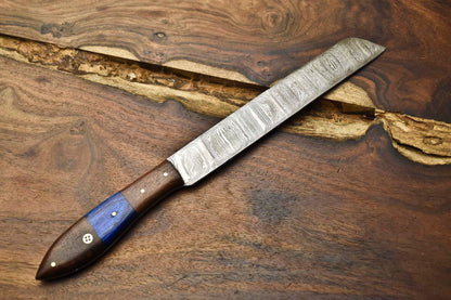 Handmade Damascus Fillet Knife  Forged Steel Chef Knife With Wooden Handle 3