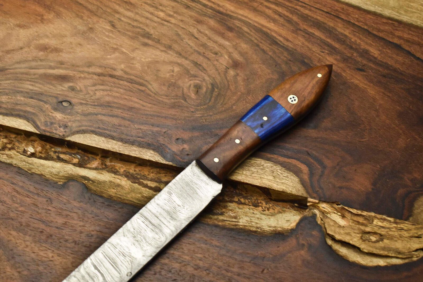 Handmade Damascus Fillet Knife  Forged Steel Chef Knife With Wooden Handle 1