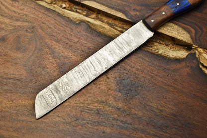 Handmade Damascus Fillet Knife  Forged Steel Chef Knife With Wooden Handle 2