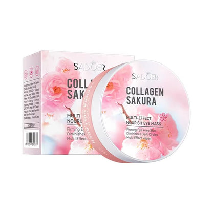 SADOER Sakura Collagen Eye Mask  60pcs  AntiDark Circles Puffiness  Wrinkle Care 3